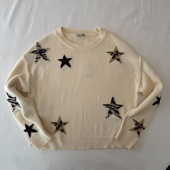 RAILS Percy Sweater - Ivory Neutral Animal Star - Women's Size Medium - Picture 6 of 13